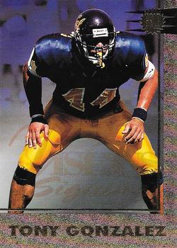 1997 Score Board Visions Signings - Gold #49 Tony Gonzalez Front