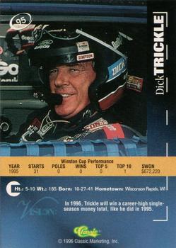 1996 Classic Visions Signings #95 Dick Trickle Back