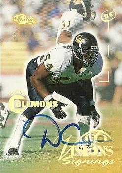 1996 Classic Visions Signings - Autographs Gold #NNO Duane Clemons Front