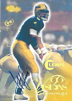 1996 Classic Visions Signings - Autographs Gold #NNO Jeff Lewis Front