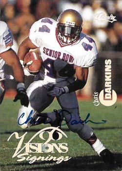 1996 Classic Visions Signings - Autographs Silver #NNO Chris Darkins Front