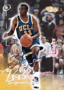 1996 Classic Visions Signings - Autographs Silver #NNO Tyus Edney Front