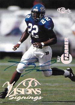 1996 Classic Visions Signings - Autographs Silver #NNO Ray Farmer Front