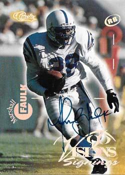 1996 Classic Visions Signings - Autographs Silver #NNO Marshall Faulk Front