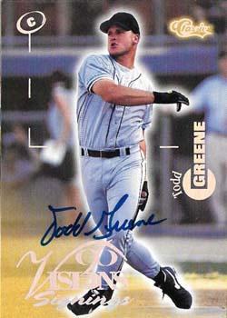1996 Classic Visions Signings - Autographs Silver #NNO Todd Greene Front