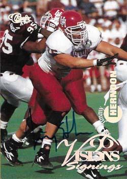 1996 Classic Visions Signings - Autographs Silver #NNO Jimmy Herndon Front
