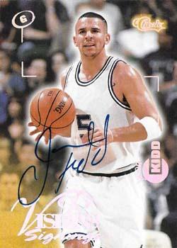 1996 Classic Visions Signings - Autographs Silver #NNO Jason Kidd Front