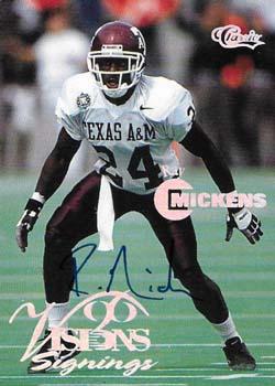1996 Classic Visions Signings - Autographs Silver #NNO Ray Mickens Front