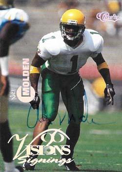 1996 Classic Visions Signings - Autographs Silver #NNO Alex Molden Front