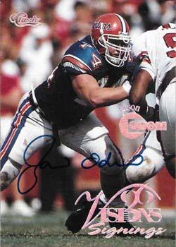 1996 Classic Visions Signings - Autographs Silver #NNO Jason Odom Front