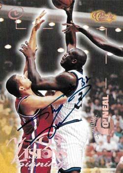 1996 Classic Visions Signings - Autographs Silver #NNO Shaquille O'Neal Front