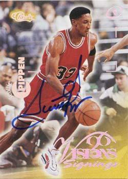 1996 Classic Visions Signings - Autographs Silver #NNO Scottie Pippen Front
