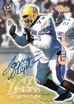 1996 Classic Visions Signings - Autographs Silver #NNO Jamain Stephens Front