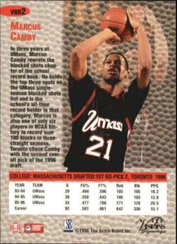 1996 Classic Visions Signings - Basketball Rookies Exchange #VBR2 Marcus Camby Back