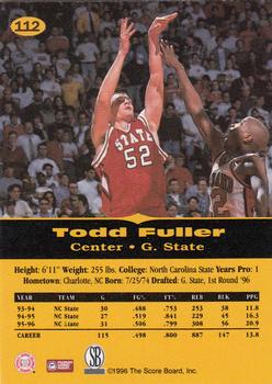 1996-97 Score Board All Sport PPF - Gold #112 Todd Fuller Back