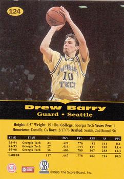 1996-97 Score Board All Sport PPF - Gold #124 Drew Barry Back