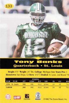 1996-97 Score Board All Sport PPF - Gold #133 Tony Banks Back