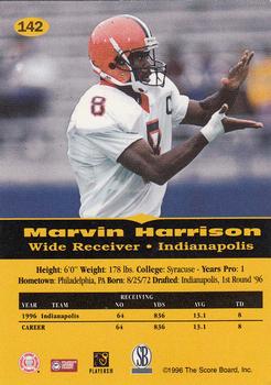 1996-97 Score Board All Sport PPF - Gold #142 Marvin Harrison Back