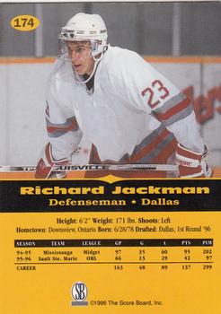 1996-97 Score Board All Sport PPF - Gold #174 Richard Jackman Back