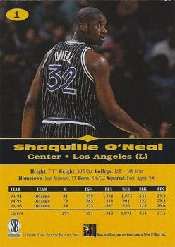 1996-97 Score Board All Sport PPF - Gold #1 Shaquille O'Neal Back