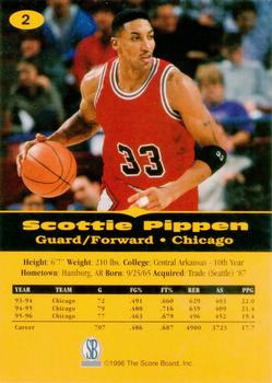 1996-97 Score Board All Sport PPF - Gold #2 Scottie Pippen Back