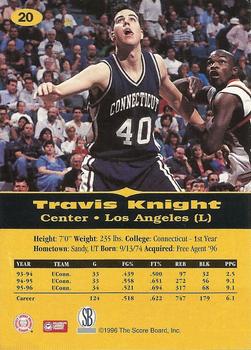 1996-97 Score Board All Sport PPF - Gold #20 Travis Knight Back