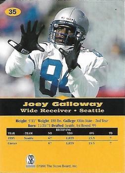1996-97 Score Board All Sport PPF - Gold #35 Joey Galloway Back