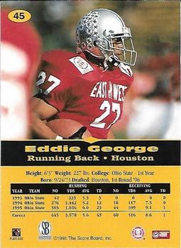 1996-97 Score Board All Sport PPF - Gold #45 Eddie George Back
