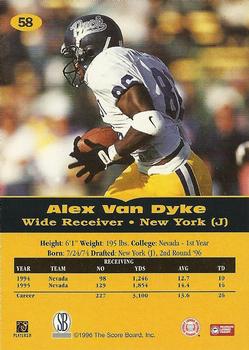 1996-97 Score Board All Sport PPF - Gold #58 Alex Van Dyke Back