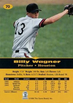 1996-97 Score Board All Sport PPF - Gold #70 Billy Wagner Back