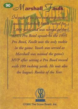 1996-97 Score Board All Sport PPF - Gold #90 Marshall Faulk Back