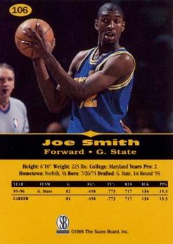1996-97 Score Board All Sport PPF - Gold #106 Joe Smith Back