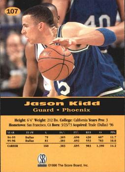 1996-97 Score Board All Sport PPF - Gold #107 Jason Kidd Back