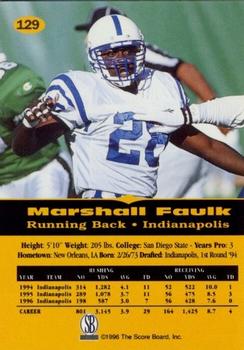 1996-97 Score Board All Sport PPF - Gold #129 Marshall Faulk Back