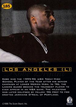 1996-97 Score Board All Sport PPF - Gold #185 Kobe Bryant Back