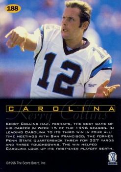 1996-97 Score Board All Sport PPF - Gold #188 Kerry Collins Back