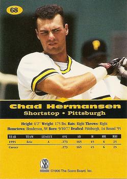 1996-97 Score Board All Sport PPF - Gold #68 Chad Hermansen Back