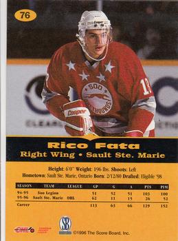 1996-97 Score Board All Sport PPF - Gold #76 Rico Fata Back