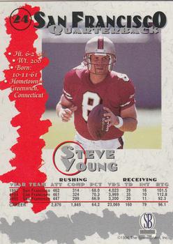 1996-97 Score Board Autographed Collection #24 Steve Young Back