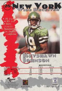 1996-97 Score Board Autographed Collection #26 Keyshawn Johnson Back