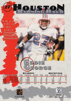 1996-97 Score Board Autographed Collection #27 Eddie George Back