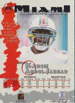 1996-97 Score Board Autographed Collection #28 Karim Abdul-Jabbar Back