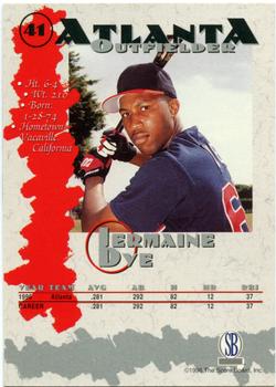 1996-97 Score Board Autographed Collection #41 Jermaine Dye Back