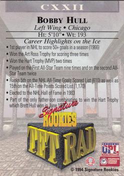 1994 Signature Rookies Tetrad - Titans #CXXII Bobby Hull Back