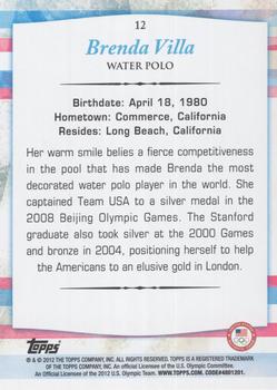 2012 Topps U.S. Olympic Team & Hopefuls - Bronze #12 Brenda Villa Back