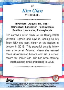 2012 Topps U.S. Olympic Team & Hopefuls - Bronze #35 Kim Glass Back
