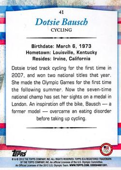 2012 Topps U.S. Olympic Team & Hopefuls - Bronze #41 Dotsie Bausch Back