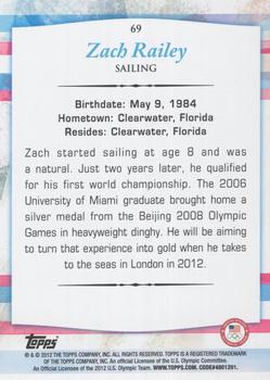 2012 Topps U.S. Olympic Team & Hopefuls - Bronze #69 Zach Railey Back