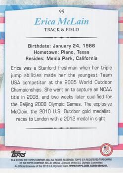 2012 Topps U.S. Olympic Team & Hopefuls - Bronze #95 Erica McLain Back