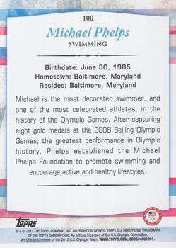 2012 Topps U.S. Olympic Team & Hopefuls - Bronze #100 Michael Phelps Back